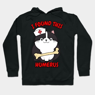 funny fat cat is a nurse with a joke Hoodie